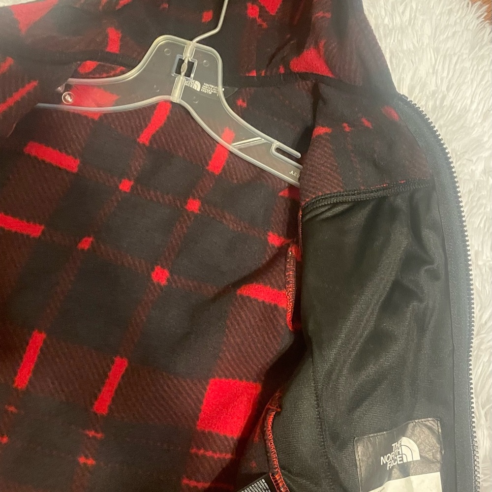 North Face kids Plaid Fleece Hoodie size 5 NWT - Picture 3 of 9